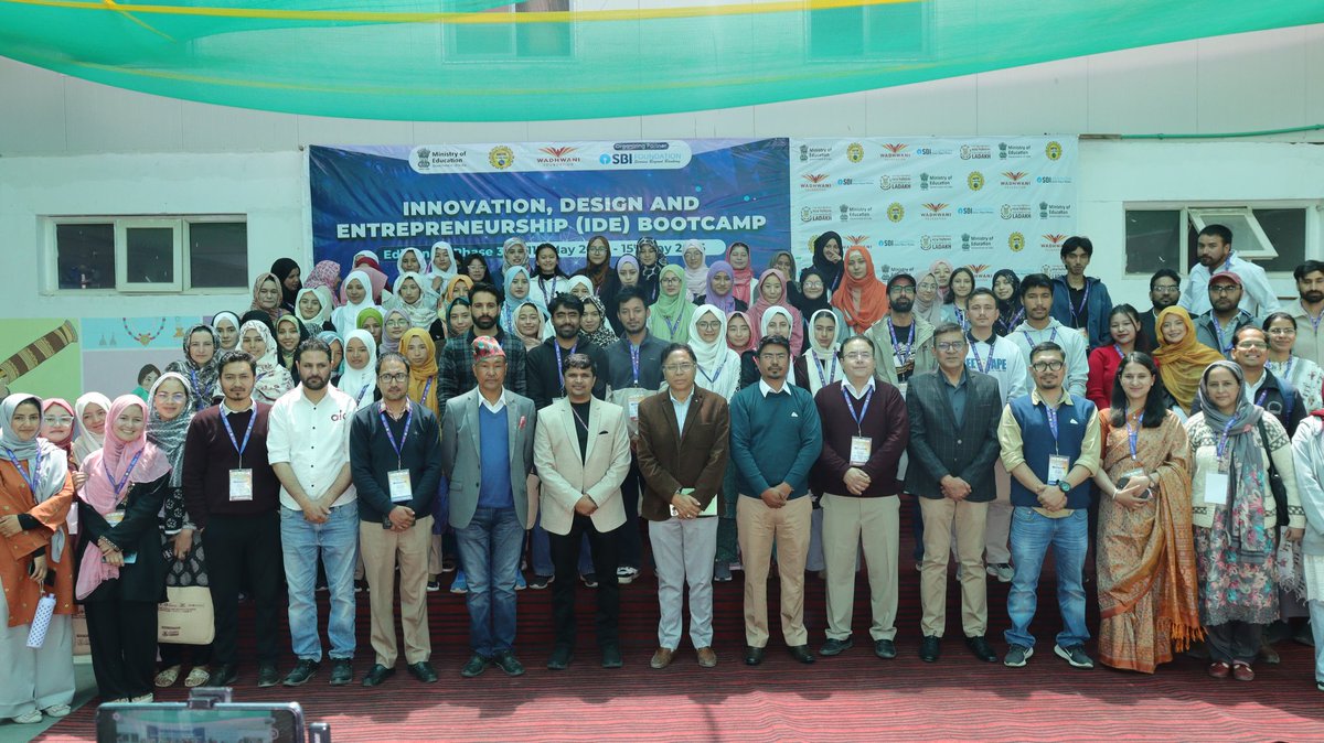 ULadakh's tweet photo. The IDE Bootcamp, Edition 3, Phase 3. officially kicked off at the Kargil Campus, UoL, bringing together innovation, creativity and collaboration under one roof
#IDEBootcamp2026 
@AICTE_INDIA @lg_ladakh @EduMinOfIndia @dpradhanbjp @ashishkundra @Haneefa_Jan @Saket_Kushwaha4 https://t.co/a8bK4IFmxa