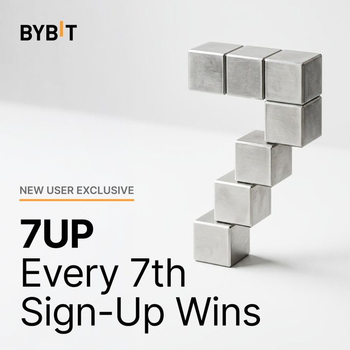 G_Crypto_News's tweet photo. 📣 [New User Exclusive] Bybit 7UP - Share 2,000 USDT in Rewards!

Every new sign-up receives an entry number.
If yours is 7 or a multiple of 7, you win!

📆 Until May 21, 2026, 4PM UTC https://t.co/5VD9F2oOYd