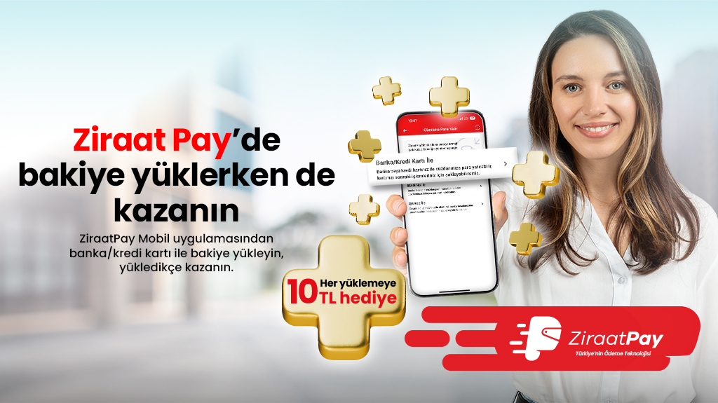 ZiraatPay's tweet photo. Ziraat Pay'de bakiye yüklerken de kazanın
ZiraatPay Mobil uygulamasından banka/kredi kartı ile bakiye yükleyin, yükledikçe kazanın. #ZiraatPay #TürkiyeninÖdemeTeknolojisi https://t.co/YkZMH399KU