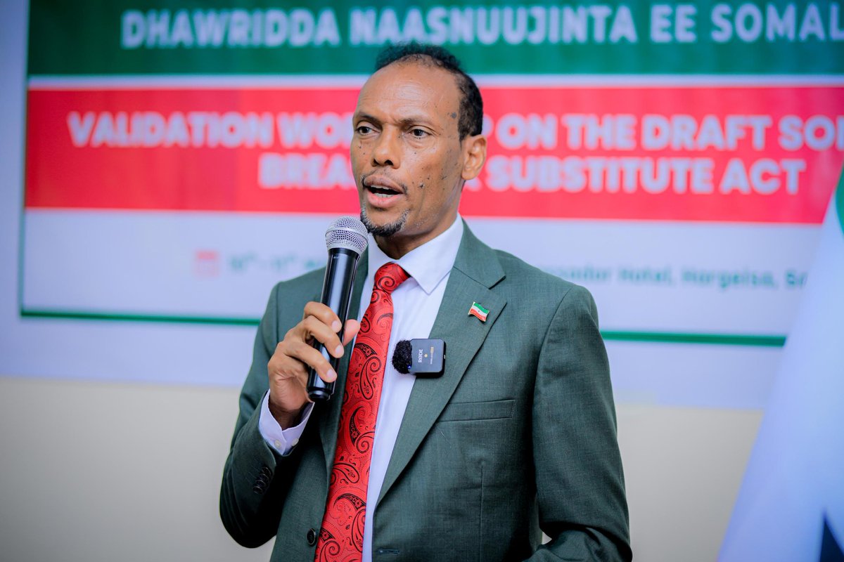 acrifoundation's tweet photo. Somaliland’s Minister of Health Development launched the BMS Code validation meeting to strengthen breastfeeding, nutrition, and child health.
ACRIF supported the process alongside WHO, UNICEF &amp; WFP.
#BMSCode #Breastfeeding #Nutrition #Somaliland https://t.co/iSaMJNI5NO