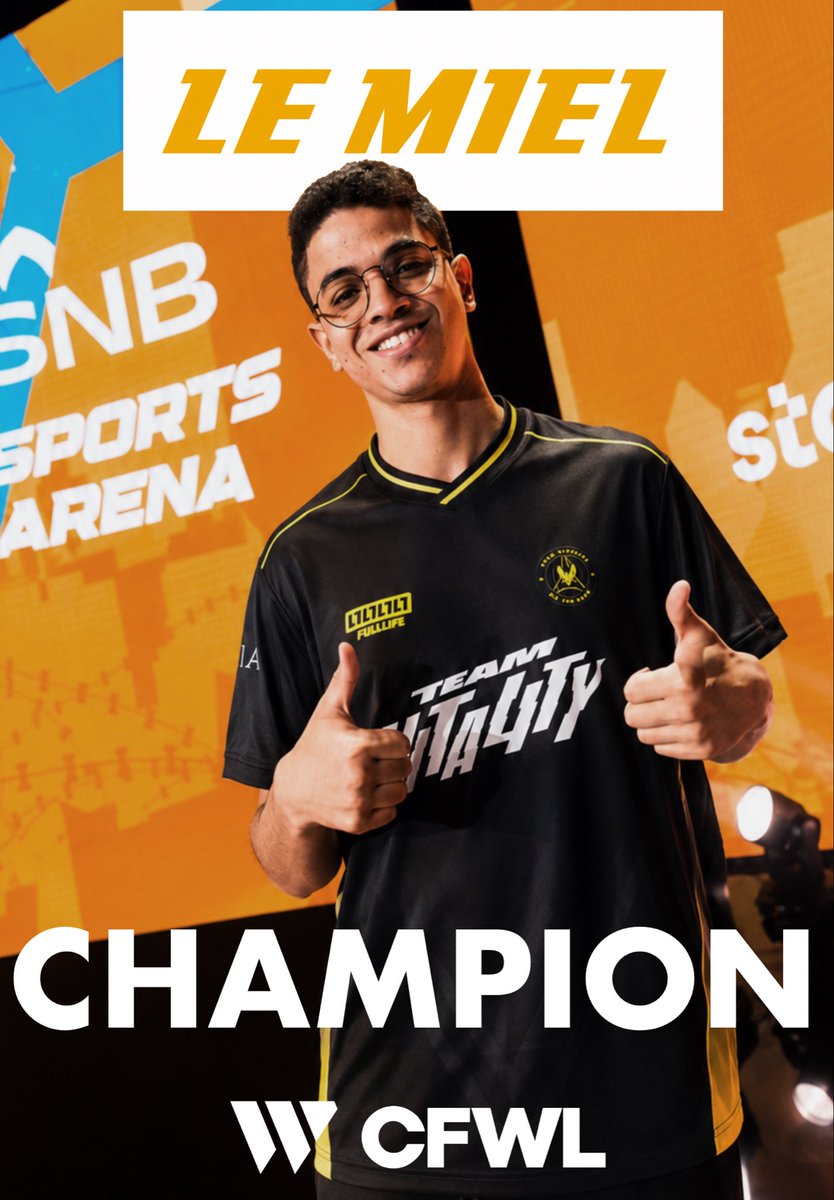 VitLeMiel's tweet photo. Une revanche et un titre. 🏆

Victoire 3-1 face à Nemesis.

Comme à leur habitude, l’équipe remporte le titre en CFWL. Malgré des playoffs disputés et un passage par le lower bracket, elle prend sa revanche en finale.

Cette victoire rapproche grandement l’équipe d’une qualification à l’EWC, mais pour s’en assurer, il faudra confirmer son statut de favori lors du Stage 2.

📸 @EWC_EN