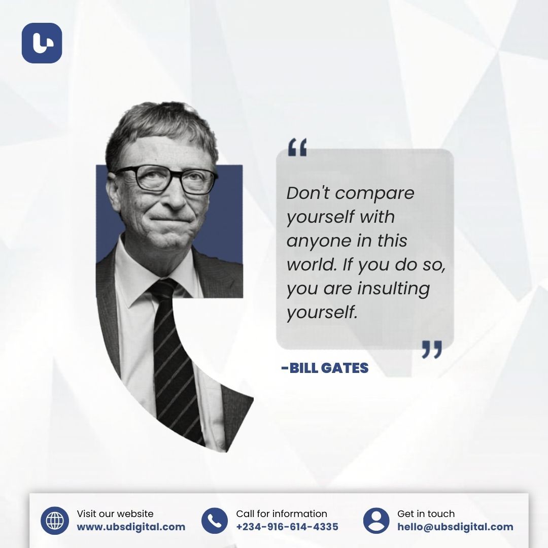 ubs_digital's tweet photo. Everyone’s journey is different. Focus on growth, consistency, and becoming better than you were yesterday.

Success doesn’t come from comparison — it comes from progress.
Tag someone who needs this reminder today.

#MotivationDaily #BillGates #Mindset #UBSDigital #Success https://t.co/HdRXyvOqf1