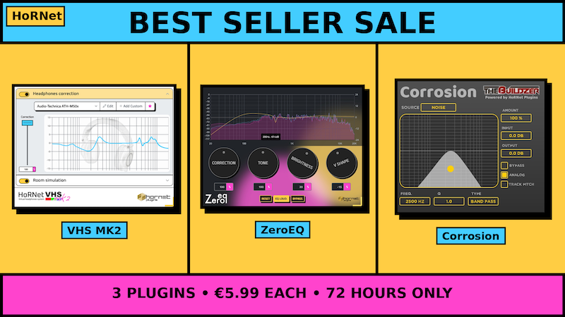 Hornetplugins's tweet photo. Our bestsellers at their lowest price
Get three of our most popular plugins for just 5,99 euro each!
https://t.co/36dvGwqHh7

#hornetplugins #audiopro https://t.co/TqRgIPD9py