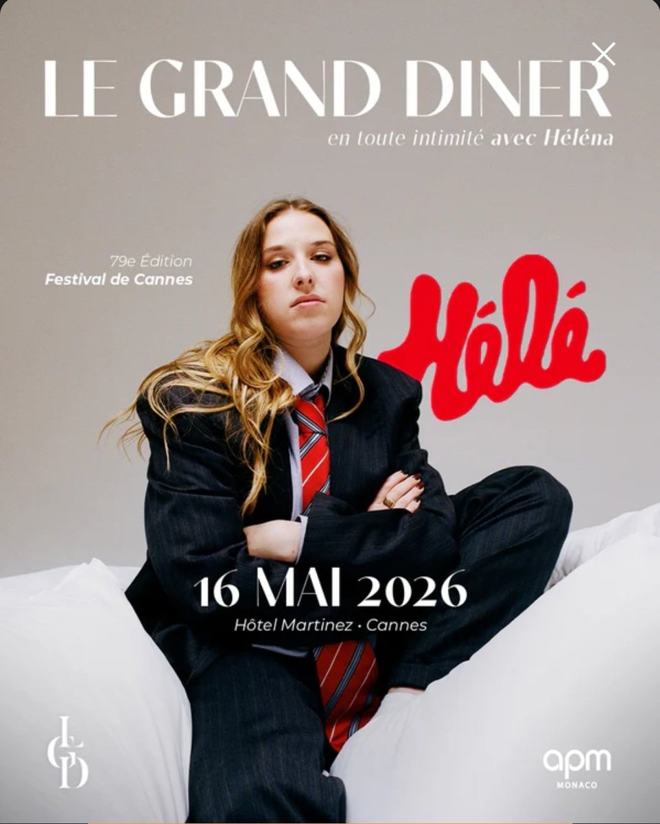 JujuFanShip's tweet photo. Cette semaine #HelenaBailly sera samedi 16 mai à la grande soirée au festival de Cannes.
Dernières places disponibles ici :
https://t.co/LnmL5EnBxG. https://t.co/D3xh6fRFzQ