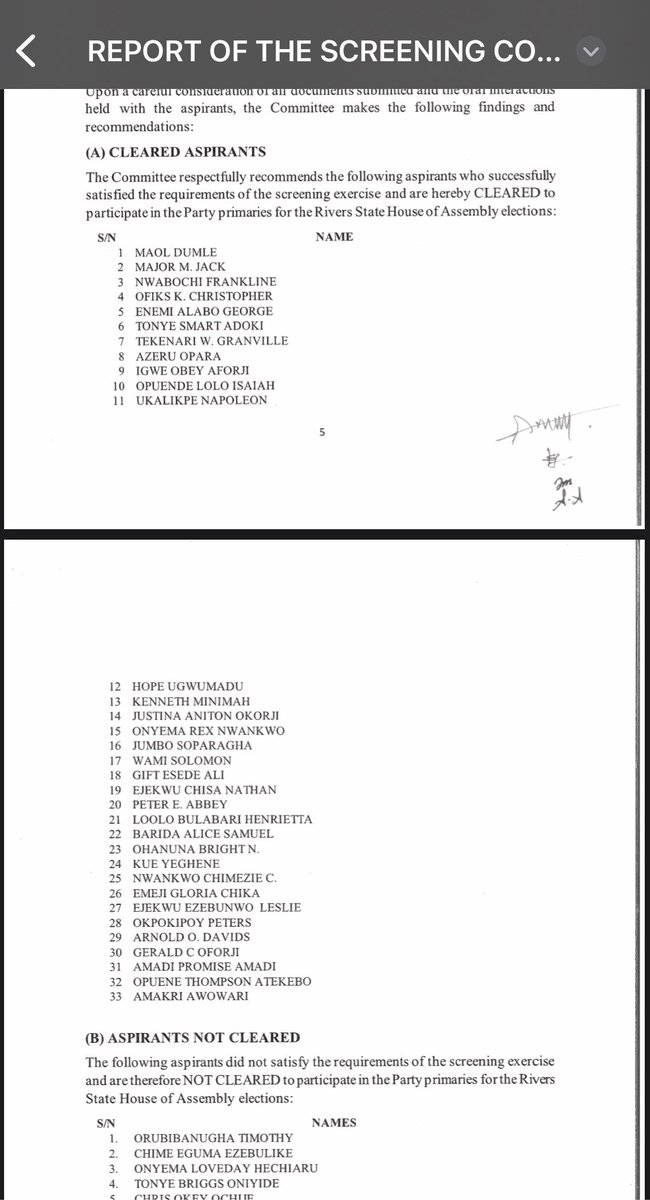 TheoAbuAgada's tweet photo. The Rivers State House of Assembly Screening Committee of the All Progressives Congress (APC), releases its screening report, clears all loyalists of FCT Minister, Chief Nyesom Ezenwo Wike, disqualifies all aspirants who are loyalists of Gov. Sim Fubara. https://t.co/YuoVAAMSSY