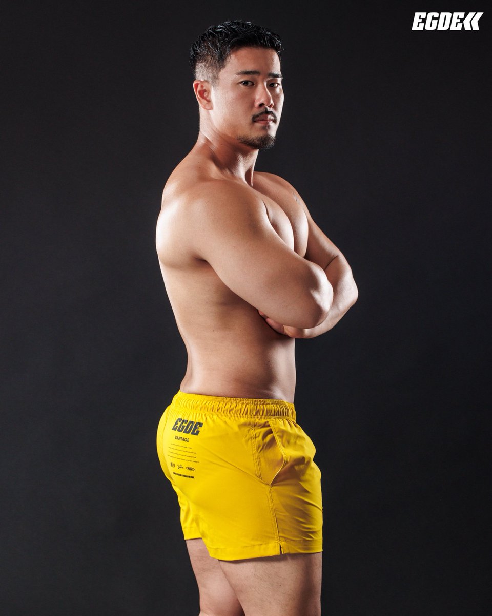 Sugi Muscle VANTAGE 4way active stretch short pants YellowがS.Mサイズのみ在庫のみあります📢 Model ...