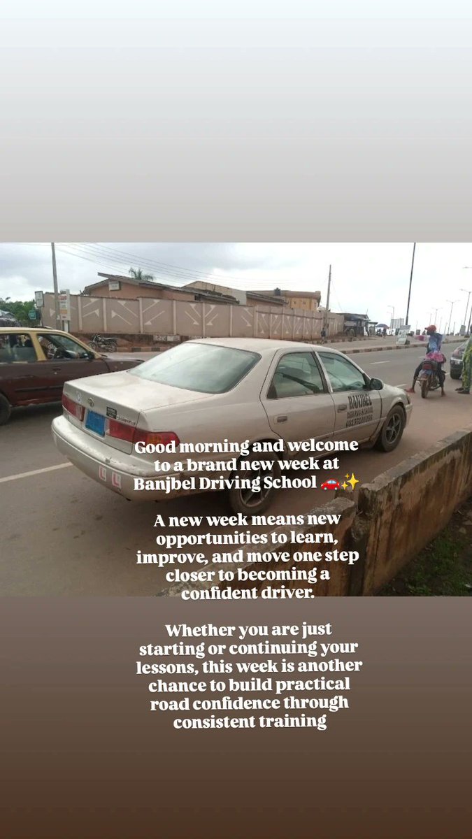 Banjbeldrvsch's tweet photo. #NewWeek #MondayMotivation #DrivingSchoolNigeria #LearnDriving #PracticalTraining #BanjbelDrivingSchool #RoadConfidence #StudentDriver https://t.co/kol0EXJUih