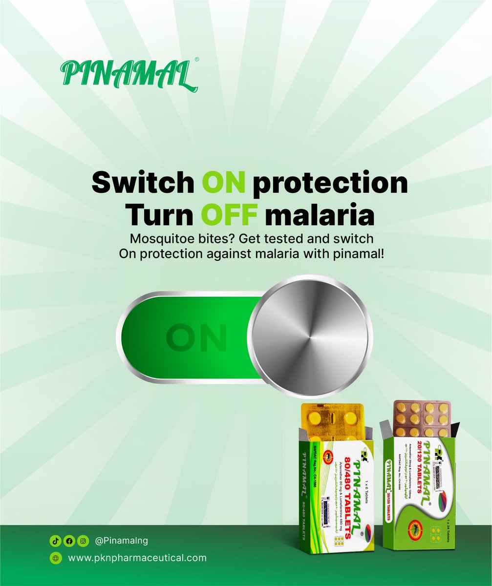 Pinamalng's tweet photo. Mosquito bites? Get tested and Switch ON protection against malaria with Pinamal.

#choosepinamalformalaria #choosepinamal #pinamalfightagainstmalaria #antimalaria #fightagainstmalaria https://t.co/ooopMniQrf