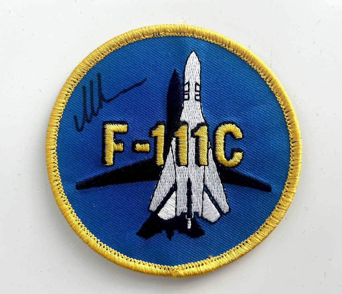 aircrewtv's tweet photo. Thank you to the gentleman that bought the signed RAAF F-111C patch. We raised £20 to go to the @Harrier2Life project. https://t.co/jVnAJYUX4j