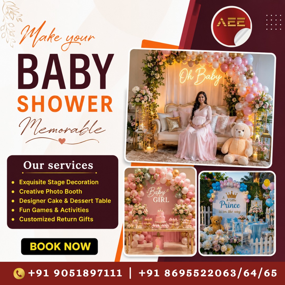 AmassEvent's tweet photo. From dreamy décor to joyful moments, we turn your baby shower into a celebration full of love, laughter &amp; unforgettable memories 💖👶✨
Beautiful themes, elegant setups &amp; picture-perfect celebrations — all crafted specially for your special day.
#BabyShower #BabyShowerDecor https://t.co/ONUrZwYp8v