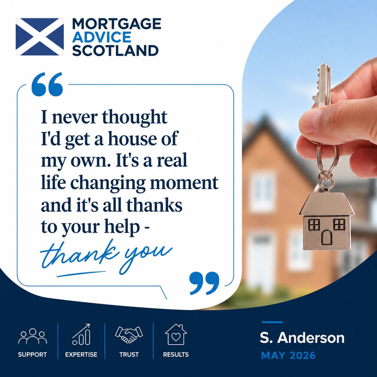 MortgageAScot's tweet photo. Helping people achieve home ownership never gets old 💙

Hearing stories like this is exactly why we do what we do. Buying a home can feel impossible at times, but with the right guidance and support, it can become a reality.

Can we help you? https://t.co/ITQTHWkeDr
