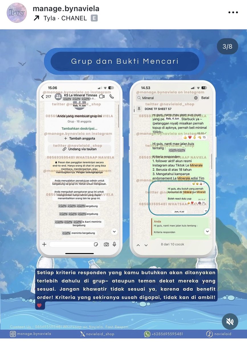 navielaid_shop's tweet photo. Lagi cari responden real human? Bisa banget pakai jasa Naviela Team!🤩🥨 biar kamu yakin cek dulu yuk di https://t.co/a0FdSzxsMD

Setiap kriteria akan ditanyakan dulu + kalau kamu butuh bukti sesuai kriterianya juga bisa banget!

FREE 
🍃Bukti Sebar
🍃Bukti Grup
🍃Bukti Selesai Isi
🌿Akan dikirimkan nama-nama yang isi, kamu bisa cek ulang~