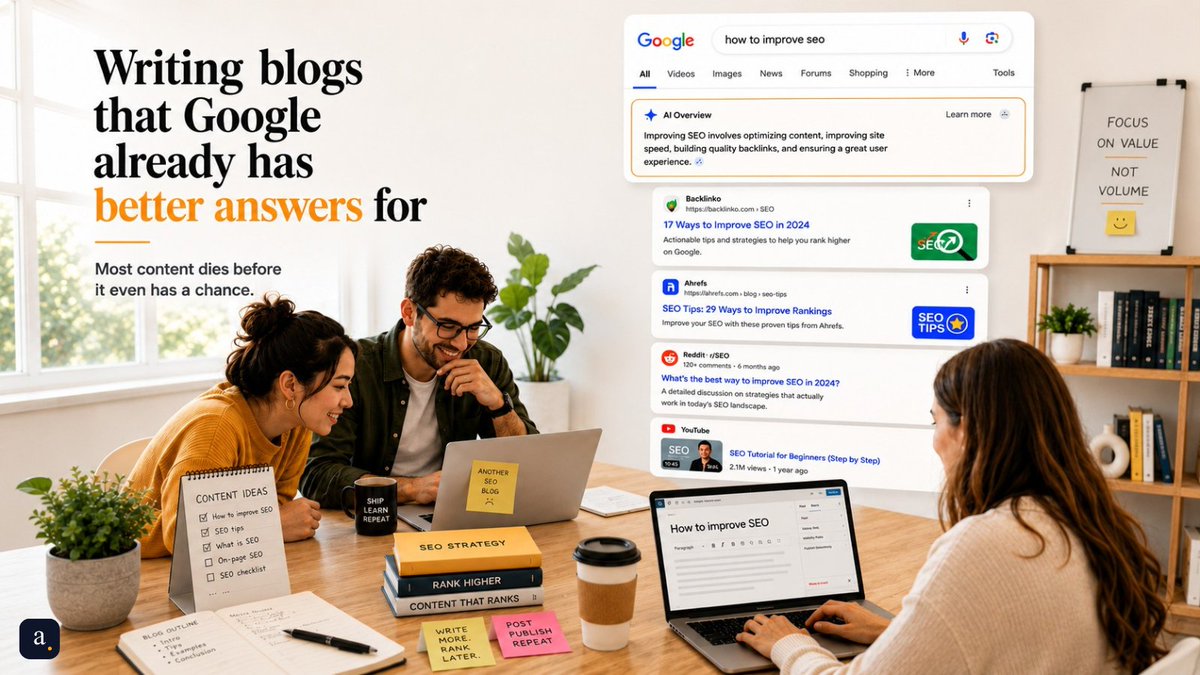 autorank_so's tweet photo. Another generic blog won’t win if Google already has better answers.
Find the gaps.
Answer what others missed.
Capture the traffic.
👉 https://t.co/irKVtNk4rw
#AutoRank #SEO #ContentMarketing #SearchDemand https://t.co/cH4CyUjUeP