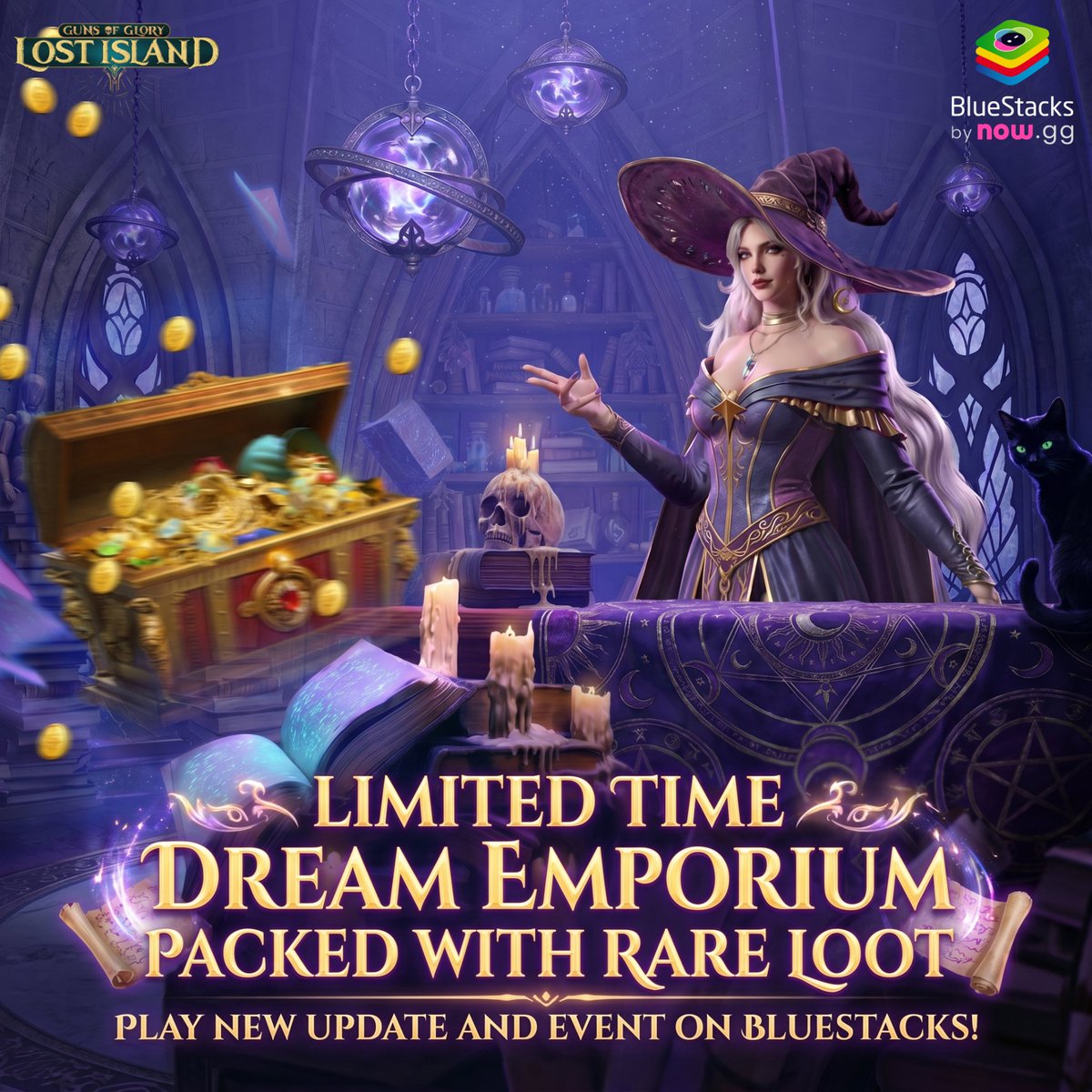 bluestacksinc's tweet photo. Update 13.17.0 are LIVE! 🏰✨

Jump into Guns of Glory for free loot and smoother combat:

✅ Earn Dream Coins for Equipment Scrolls
✅ Darklands &amp; Ocean Overlord latency fixes
✅ Sanctuary &amp; UI bug fixes

Play on BlueStacks: 👇
https://t.co/wTsvNfpziH

#GunsOfGlory https://t.co/zpH1qZrvau