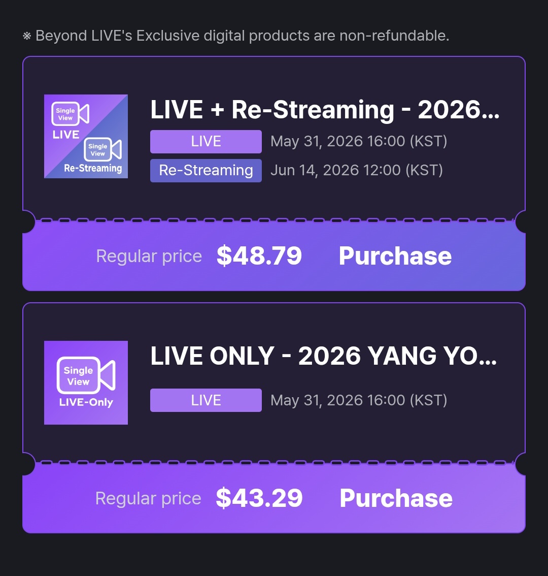 LIGHTINDONESIA's tweet photo. INFO

Konser Solo Yang Yoseop disiarkan online via beyondlive dan ada substittle bahasa Indonesia.
Tersedia 2 paket :
1. Live only ($43) sekitar Rp 750k
2. Live + restreaming ($48) sekitar Rp 840k

Pembayaran bisa melalui Paypal atau Gopay. https://t.co/DFWWkfuKPR