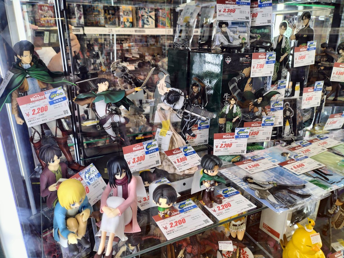 hobby_offhamano's tweet photo. こんにちは☀
ホビーオフ千葉浜野店です！
GWたくさんのご来店ありがとうございました！
進撃の巨人のグッズたくさん買取させていただきました！
一部商品はオフモールでも販売していますので、ぜひご覧ください！

#進撃の巨人　#リヴァイ https://t.co/KdTwaNKyDC