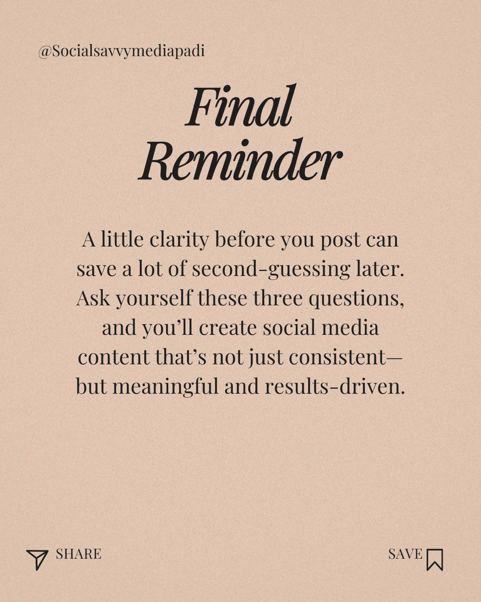 Savvymediapadi's tweet photo. Ready to level up your social media game? 

Follow for more daily gems. #ContentStrategy https://t.co/n70P1AmafC