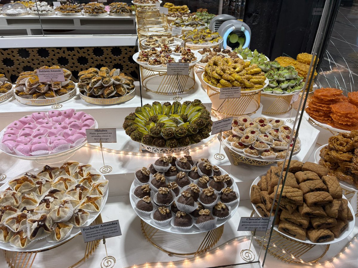 StevenBrydonAU's tweet photo. A tsunami of tasty Algerian sweets in Strasbourg…yep, I indulged. https://t.co/Jp5uI86hxV