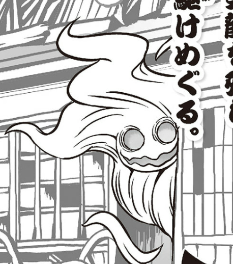 ありがとうございます!
妖怪たちは昔ながらの妖怪たちを自分なりのフィルタをかけて描いたり、新解釈やオリジナル妖怪が登場したりしています。(主人公のコン七も九尾狐の子ですが、7本尻尾なのです)

尻目は今執筆中の21巻新妖怪で、「ぬっぽり坊主」またの名を「尻目」と言います。 