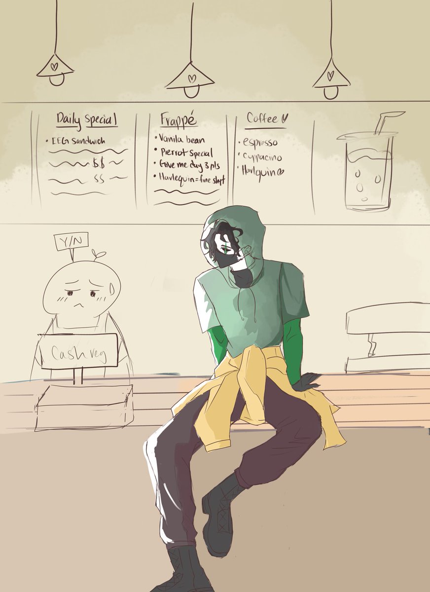 mafulun_'s tweet photo. WIP cafe date? Hehe might make a comic of this idk 

#tfc #thefreakcircus #harlequintfc #harlequin #fanart #怪诞马戏团 https://t.co/q1XT5hkZjg
