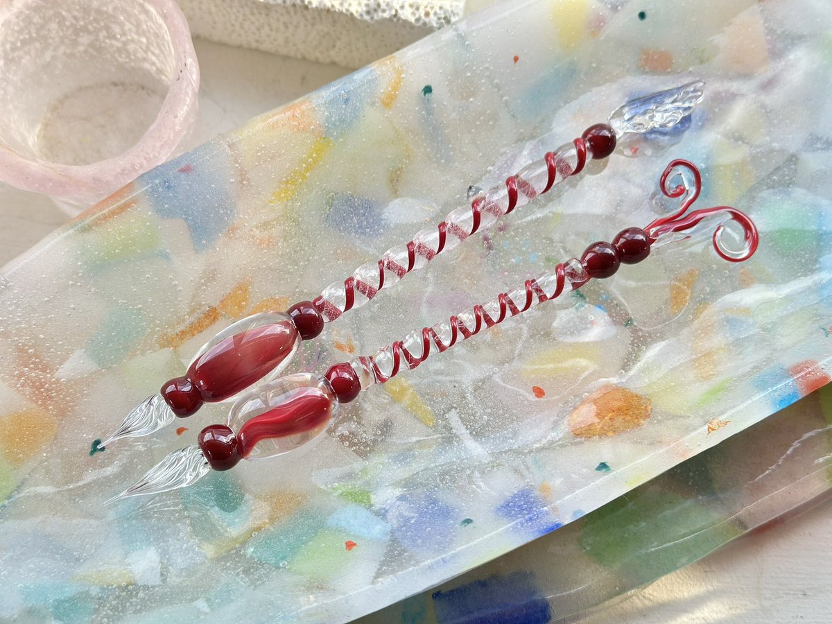 今月のAtelier TSUNODAでのワークショップはガラスペンと小さいお花で