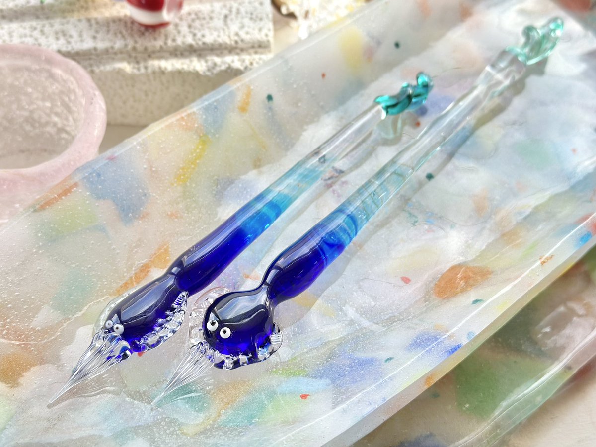 今月のAtelier TSUNODAでのワークショップはガラスペンと小さいお花で