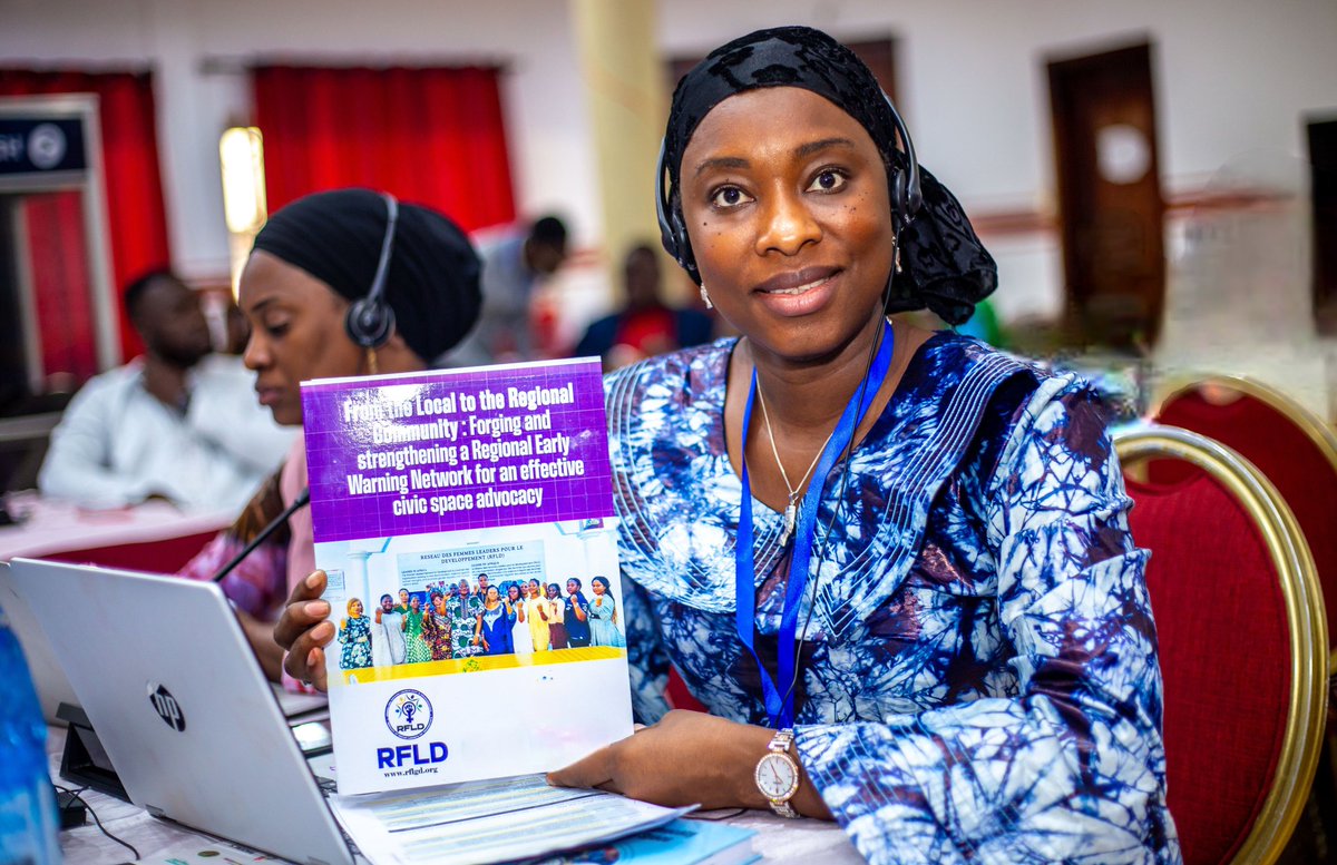 RfldOrg's tweet photo. 📘 New field report — RFLD &amp; CIVICUS Regional Meeting on Early Warning Systems &amp; #Civic Space #Advocacy.

Porto-Novo · 6–8 May 2026 · 30+ civil society actors · 15 #ECOWAS states · 3 thematic pillars · 1 West Africa CSO Early Warning #Network launched.

👉 https://t.co/oH23aviFYU https://t.co/Q6G6HYO7LM