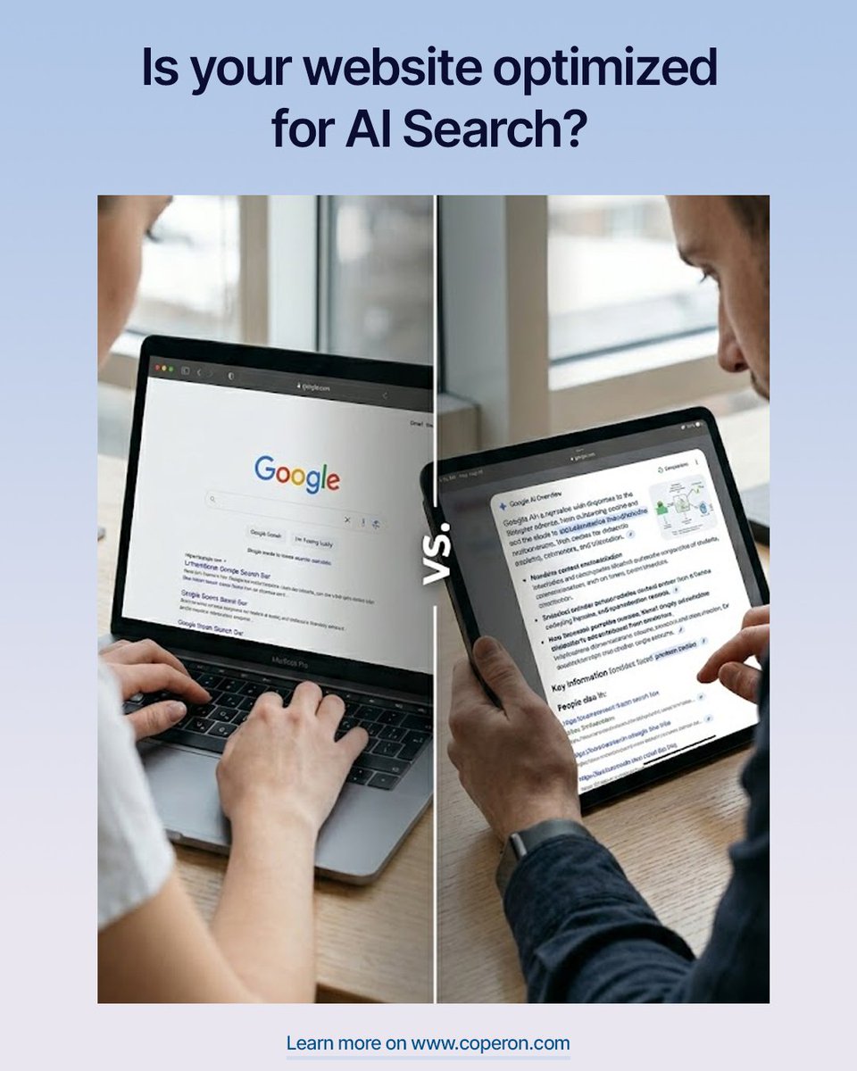 CoperonTech's tweet photo. The game is shifting from standard SEO to Generative Engine Optimization (GEO). If your meta-data and technical product specs aren't structured correctly, AI won't recommend you. Let's get your data ready for the next wave of search.

#GEO #SEO #DigitalMarketing #Coperon https://t.co/6UUwIrhlEX