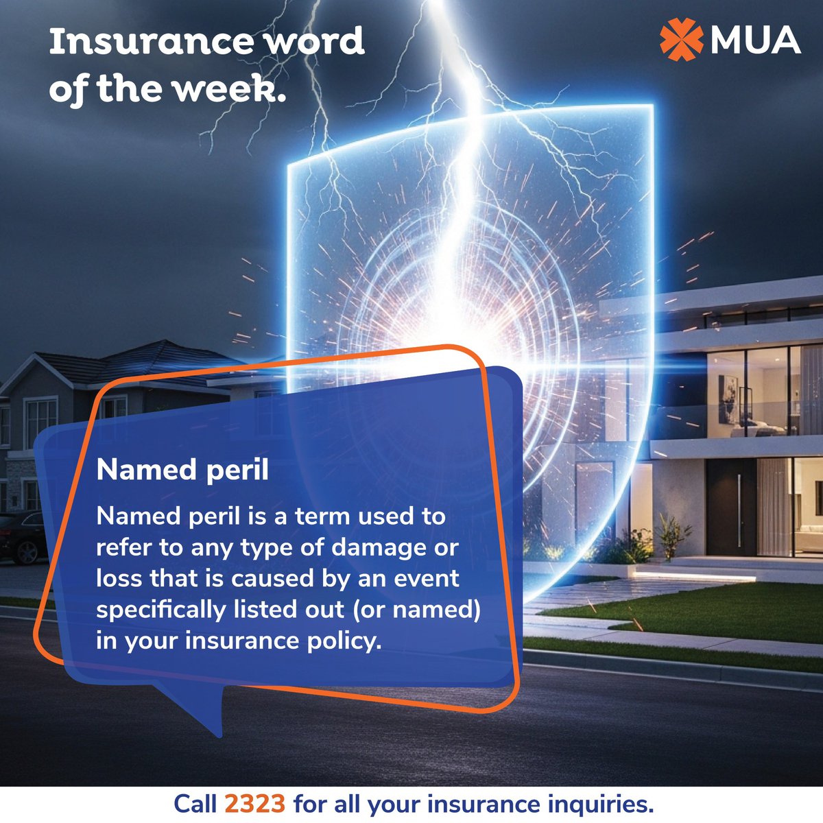 MUARwanda's tweet photo. When the unexpected hits, understanding your insurance can make all the difference.

A Named Peril policy protects you against the exact risks listed in your cover, no guesswork, just clarity.

Because real protection starts with knowing what you signed up for.

#InsuranceWordOfTheWeek #MUAInsurance #ChooseMUA #RWOX