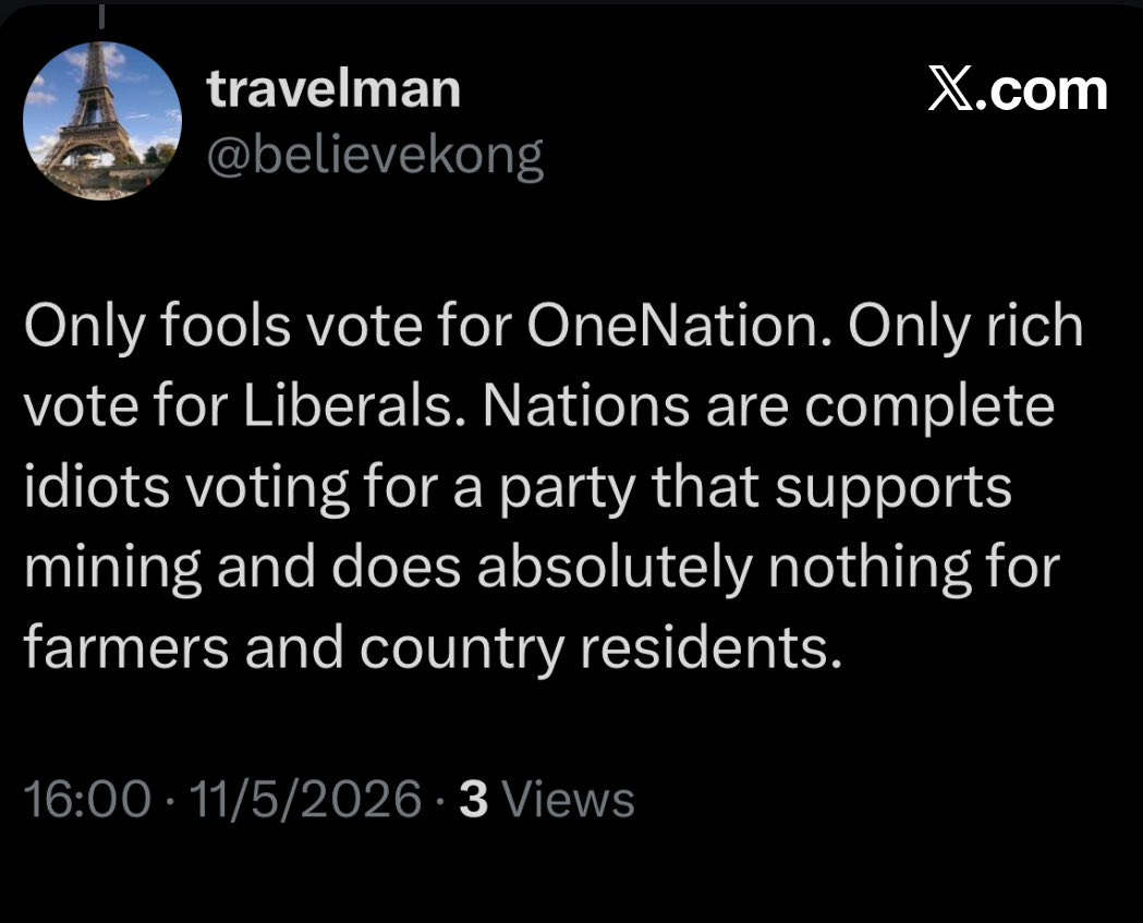 aibee's tweet photo. @VedranAus @magataotao Do we need more examples of left wing,  closed minded, uninvestigated “truths”? No, but fuck it, let’s go. https://t.co/YqsyjvUKFA