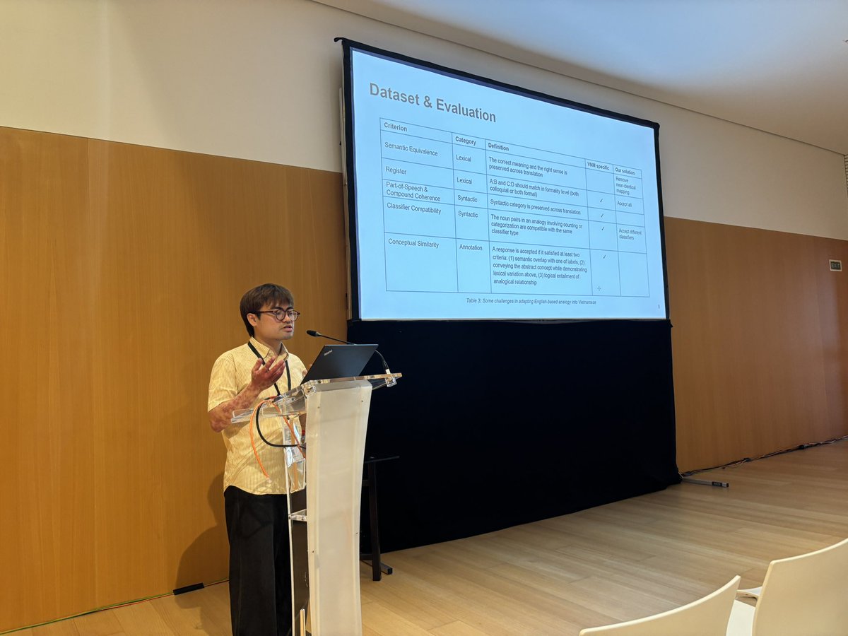 ConstantineLig's tweet photo. SIGUL has kicked off at #LREC2026! Our first talk was on Vietnamese MT using LLMs by Tuan Anh Do and Jelke Bloem https://t.co/KYzDLhS6kJ