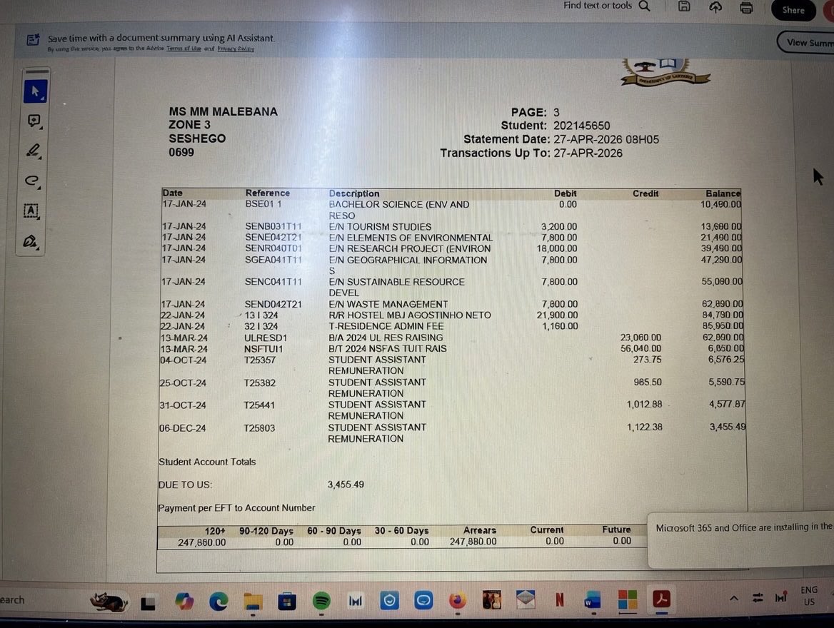 KolobeYaMoletji's tweet photo. Hi all I’m back again 
I’m reaching out on behalf of a graduate from the University of Limpopo who is currently stuck in a difficult situation. She owes the university R3,455.49 in outstanding fees, and as a result, they are withholding her certificate. Without her papers, she has been unable to secure employment anywhere.
To make matters worse, while she was still a student she assisted the university with some classes/teaching duties, but they never paid her for those hours worked. This small debt is now preventing her from moving forward with her life and career.
She has tried resolving it directly with the university but hasn’t been able to make progress. Given your strong attitude and generosity, especially when it comes to issues affecting young people in Limpopo and across Mzansi, I was hoping you might be willing to help shine a light on her case. By donating for her to get her papers.
Many graduates across South Africa face this same trap — universities withhold certificates over relatively small debts, making it almost impossible for them to earn money to pay it back. Her case is especially frustrating because of the unpaid work she did for the institution.
I’d really appreciate the donation for her. Thanks. a little can make a different please help a black child 🙏🏼