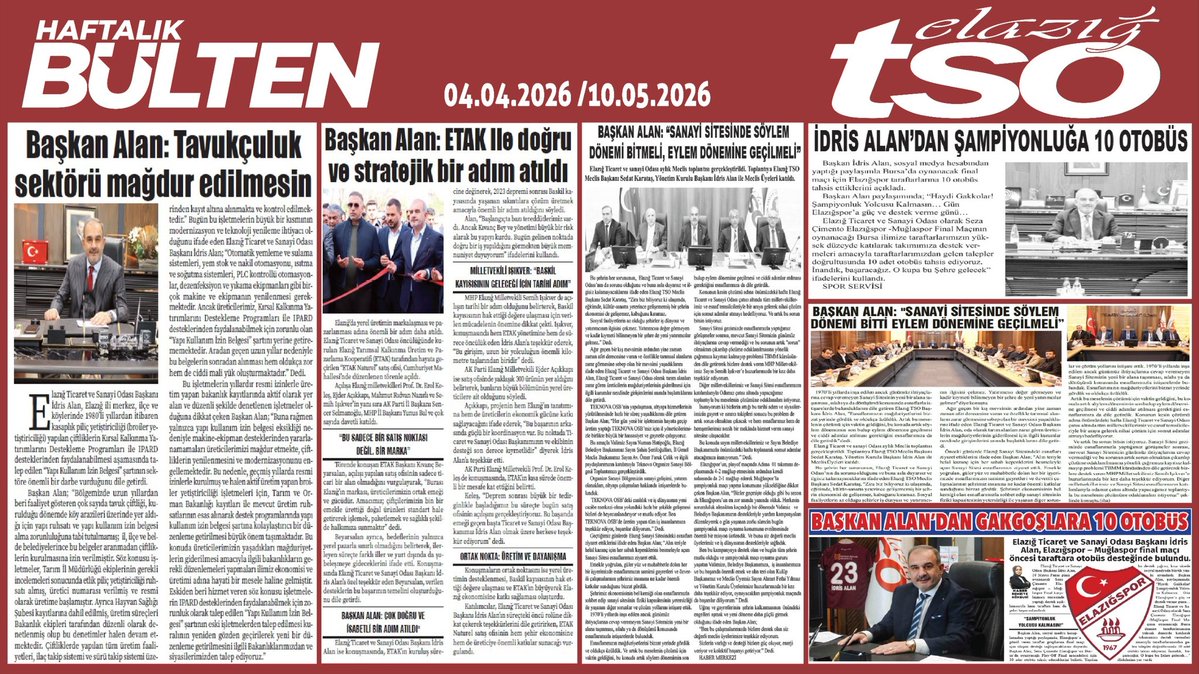 Elazığ TSO tweet media
