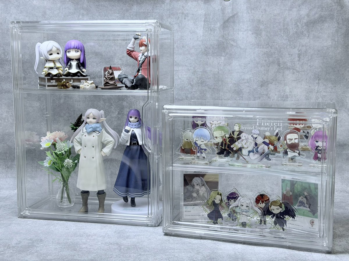 クーポン配布中 ディスプレイケース 6個セット 棚付き 透明 クリアボックス 収納 フィギュア アクスタ プラモデル 飾る 展示ケース スタッキング フィギュアケース ショーケース 軽量 クリアケース かわいい おしゃれ ホコリ対策 棚板 階段 FunFunFunBOX