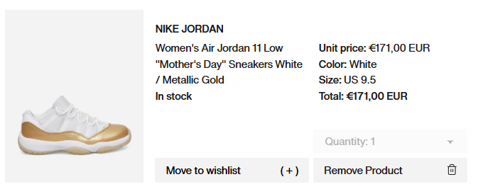 raffle_sneakers's tweet photo. 🚨STEAL ALERT🚨

Air Jordan 11 Retro Low Mother's Day (Women's)

on Slamjam

Use code 10OFF and pay 171€ only !

https://t.co/eJ4fpzvex0 https://t.co/bHHzneXpnE