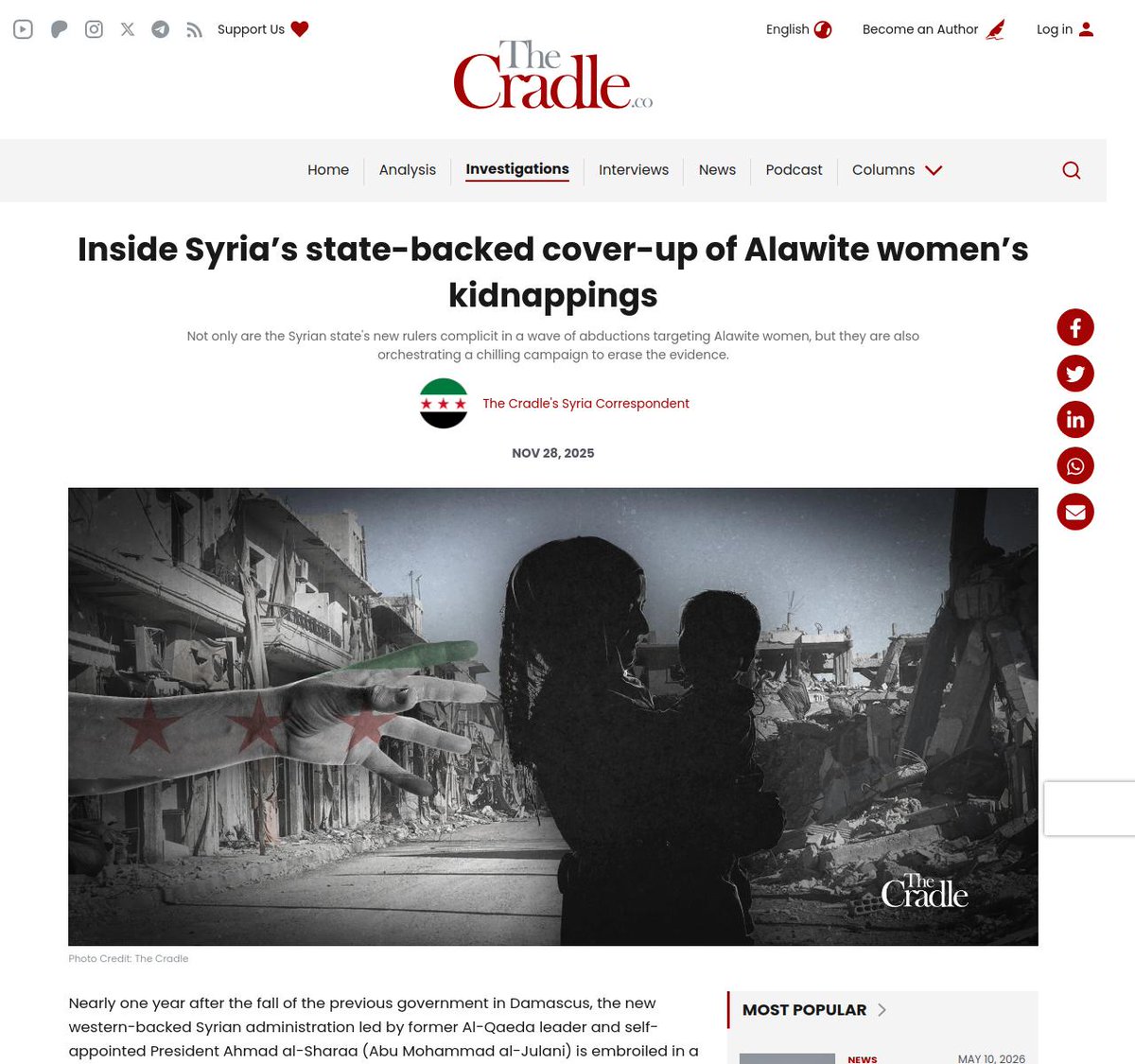 KevorkAlmassian's tweet photo. We need @RealCandaceO and @AnaKasparian to shed light on the kidnappings of Alawite women by armed men linked to the Trump-installed, al-Qaeda regime in Syria.

Our Armenian grandmothers were enslaved in the same way during the genocide. We have a duty to speak up for Alawite women now.