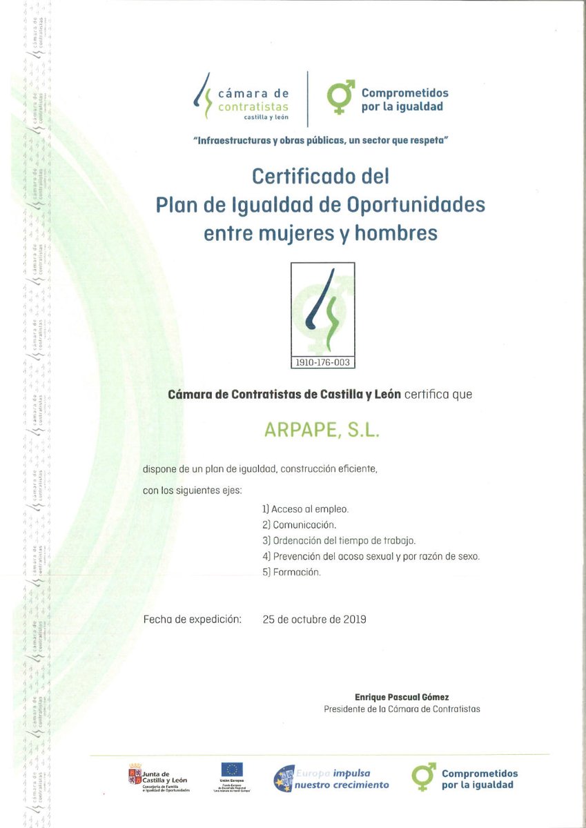 ARPAPE1's tweet photo. En ARPAPE trabajamos cada día por un entorno laboral más justo, inclusivo y respetuoso.

Nuestro Plan de Igualdad certificado refuerza el compromiso con la igualdad de oportunidades, la conciliación y el desarrollo profesional.

#Igualdad #Compromiso #ARPAPE #Construcción https://t.co/MwjMA3qmBS