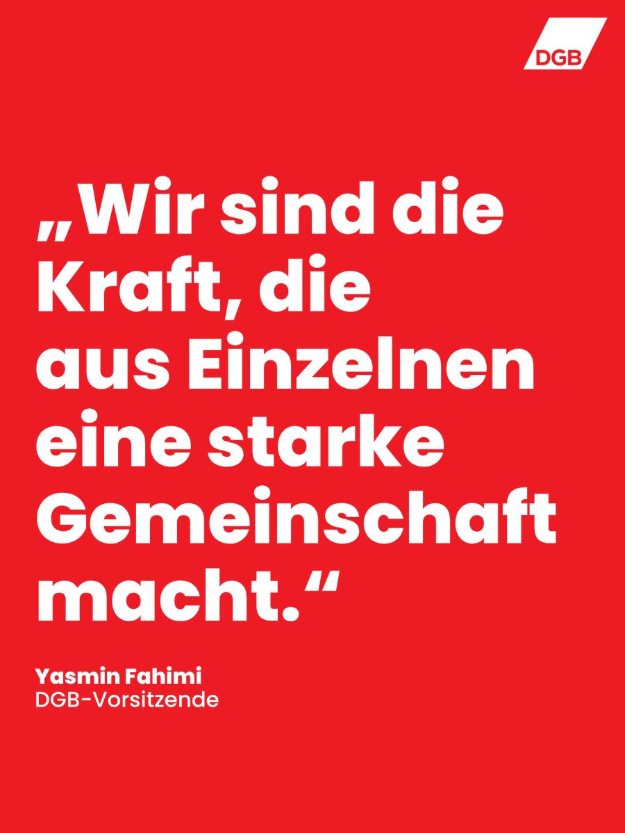 dgb_news's tweet photo. Was für ein Ergebnis: 96,1 Prozent der Delegierten des Parlaments der Arbeit haben Yasmin Fahimi erneut zur Vorsitzenden des DGB gewählt. STÄRKER MIT UNS! #DGB26 ➡️ https://t.co/hYBvZX6fPX https://t.co/ecSqtue6gQ