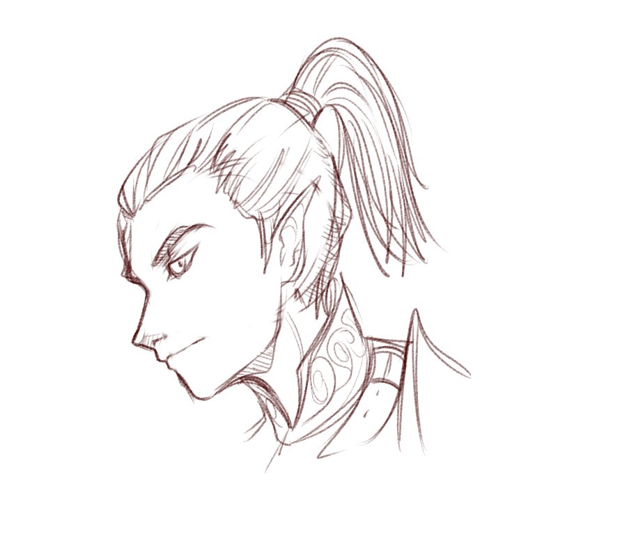 KyralysVT's tweet photo. @aranjuno If someone else wants to join me then sure! 🧡

Personally... No one comes to mind and I have no others... I think 🤣

But I found the headshot! Nalaeryn The Magic Archer :3 They're a wood elf that I played in my first D&amp;D campaign 🤭🧡 https://t.co/5f1WoR7hWr