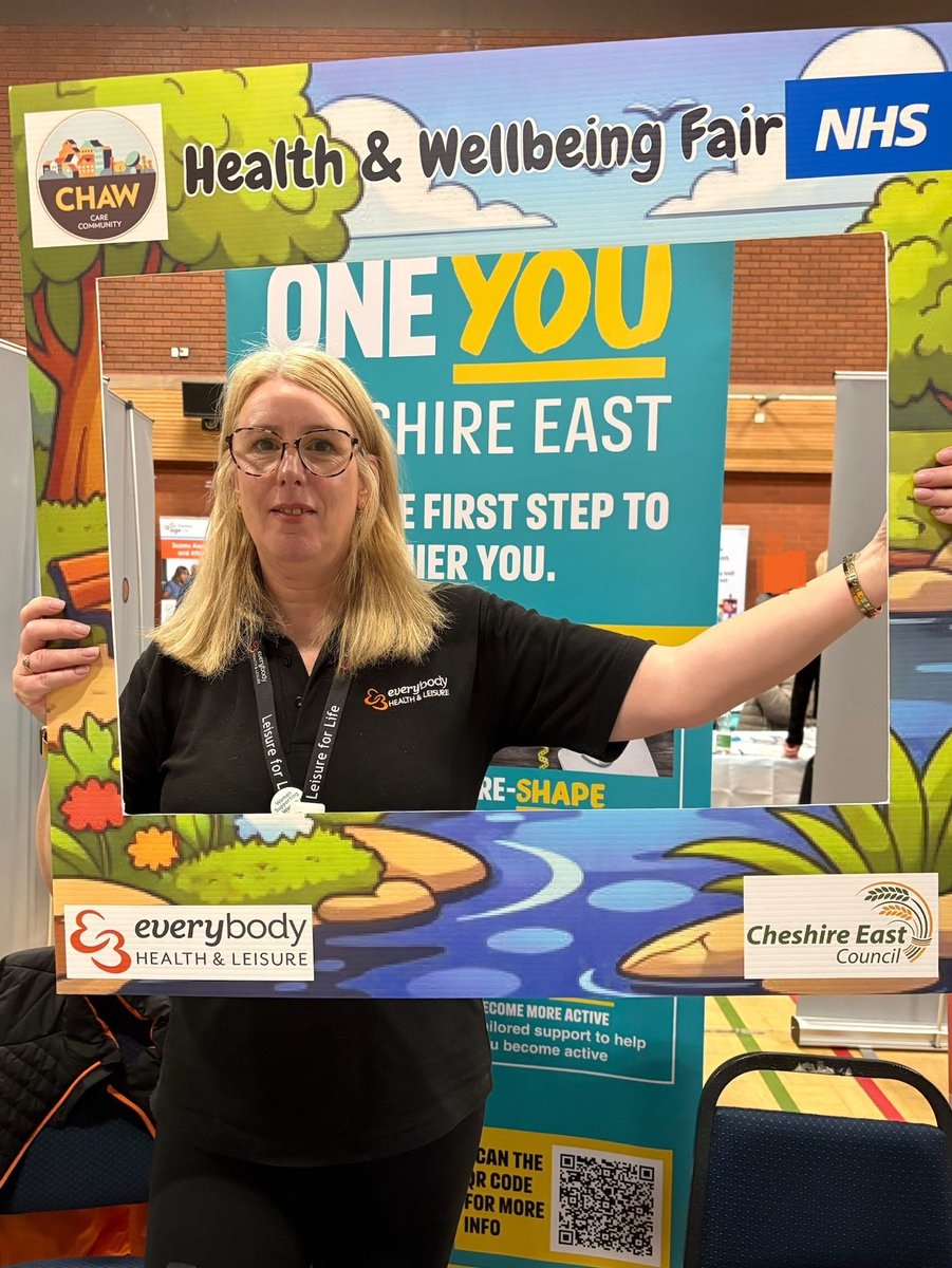 OneYouCE's tweet photo. Thank you for having us @ChawHealth at your event on Saturday at #Wilmslow Leisure Centre. Great to talk to so many people about our free services to help residents quit smoking, become active, become a healthier weight or improve their balance &amp; mobility.
https://t.co/U0T8UDOW3L https://t.co/tclHNPvixd