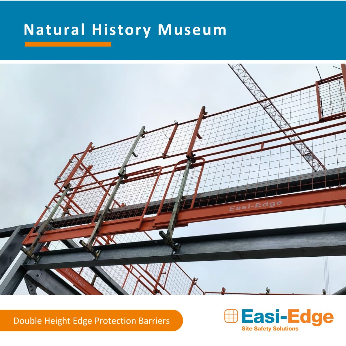 easi_edge_ltd's tweet photo. On site at the new development for the Natural History Museum, where Easi-Edge systems are helping maintain safe working conditions at height. 🦺

#EasiEdge #EdgeProtection #ConstructionSafety #SiteSafety https://t.co/WRDm64uUus