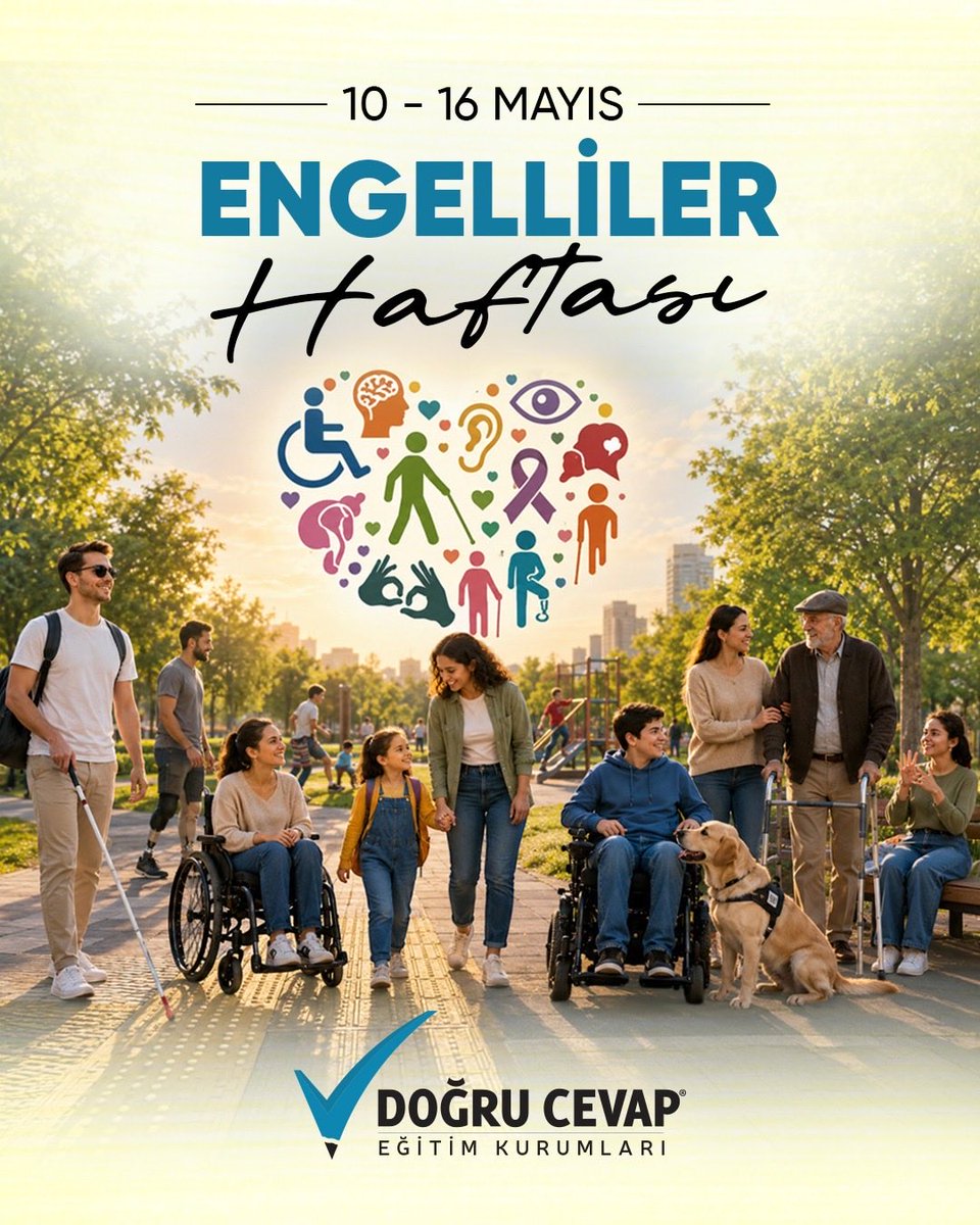 DogruKurs's tweet photo. Engeller farklı olabilir, ama sevgi, anlayış ve destek herkesi aynı yolda buluşturur.
Farkındalığın arttığı, empati ve dayanışmanın güçlendiği bir dünya için hep birlikte engelsiz yarınlara…

10-16 Mayıs Engelliler Haftası kutlu olsun. 🌍✨

#EngellilerHaftası #Farkındalık https://t.co/98uxleylbN