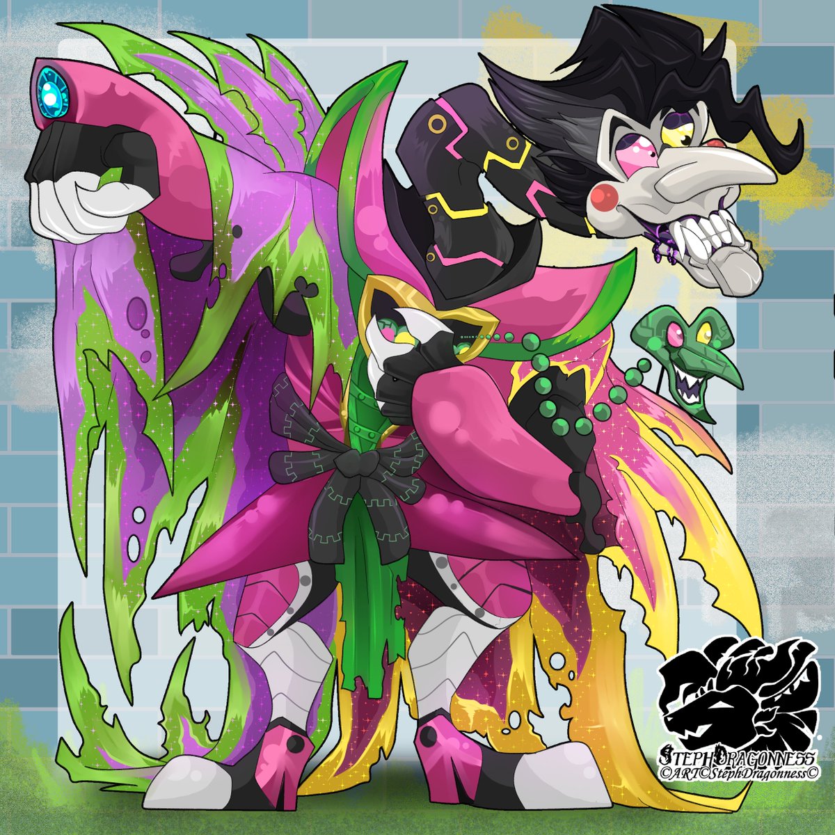 StephDragonness's tweet photo. ✨All my Spamton NEO Designs
1 (original-swagton) 
2(my own fun take-swindleton) 
3(NEO Hyde human-james spamton) 
4(DonBluth Style spamton) 
💕 i love them all design. 
#spamton #spamtoneo #deltarune https://t.co/GqNz5engEs