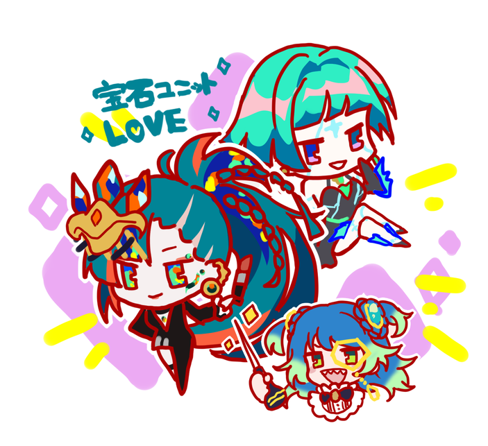 CrashFever_PR_m's tweet photo. シェフズが宝石モチーフのユニットを描き下ろしてくれました。
緑髪の娘でそろっててかわいい！
クラコンの応募は本日23:59締め切りとなりますー！
（シェフ）

#クラフィ
#クラコンファンアート2026
#クラコンオリジナルユニットデザイン2026
#クラコンフリー2026
#クラコンユニットアイデア2026 https://t.co/nPi9I0Axm9