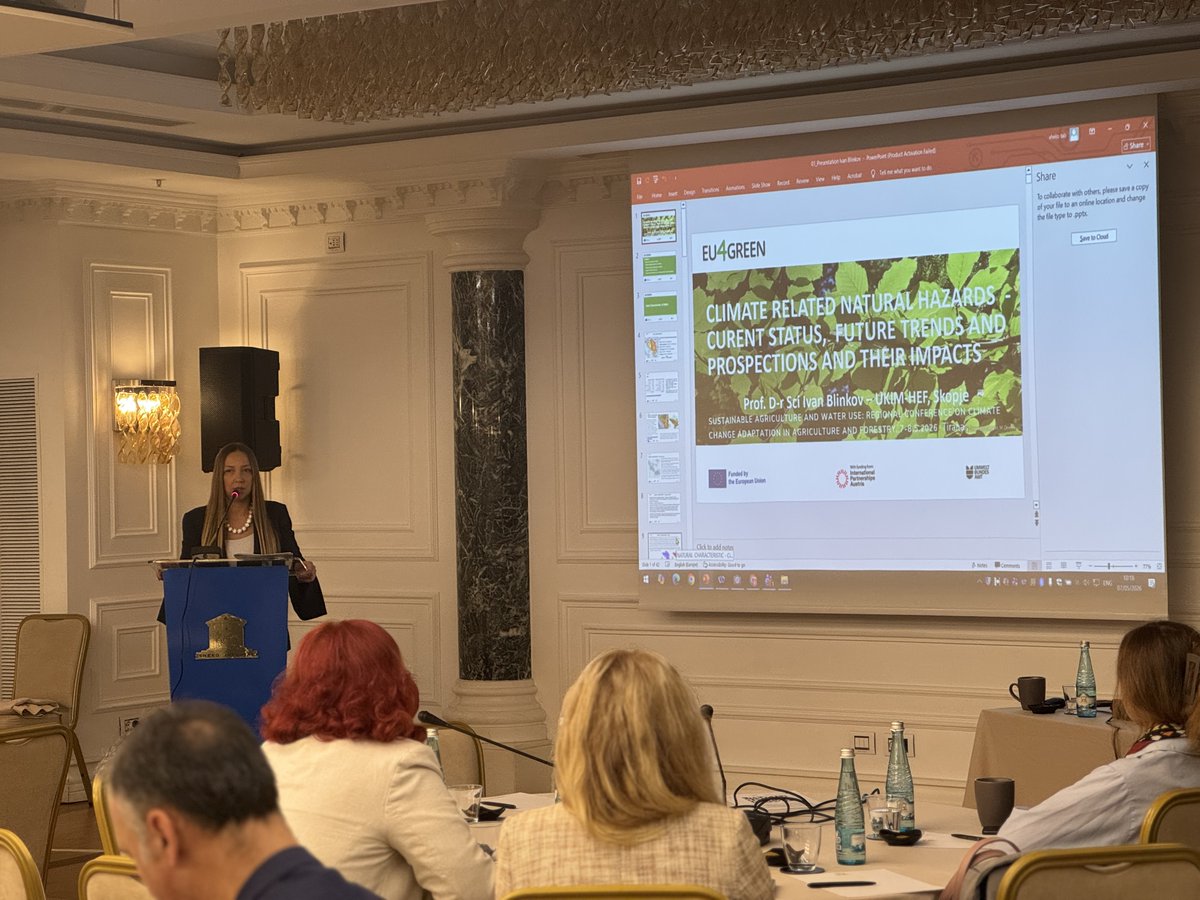 SwgRrd's tweet photo. #EU4Green Conference on Climate Change Adaptation in Agriculture &amp; Forestry brought together policymakers, researchers, and experts to advance practical adaptation solutions and strengthen regional cooperation across the Western Balkans. 
#ClimateAdaptation #RegionalCooperation https://t.co/Skn04yTl0f