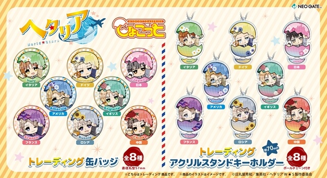 ヘタリア　ロシア　スイパラ　缶バッジ　アクリルキーホルダー　15個セット ✨ご予約受付開始✨／ 7月下旬発売予定グッズ アニメ『ヘタリア World