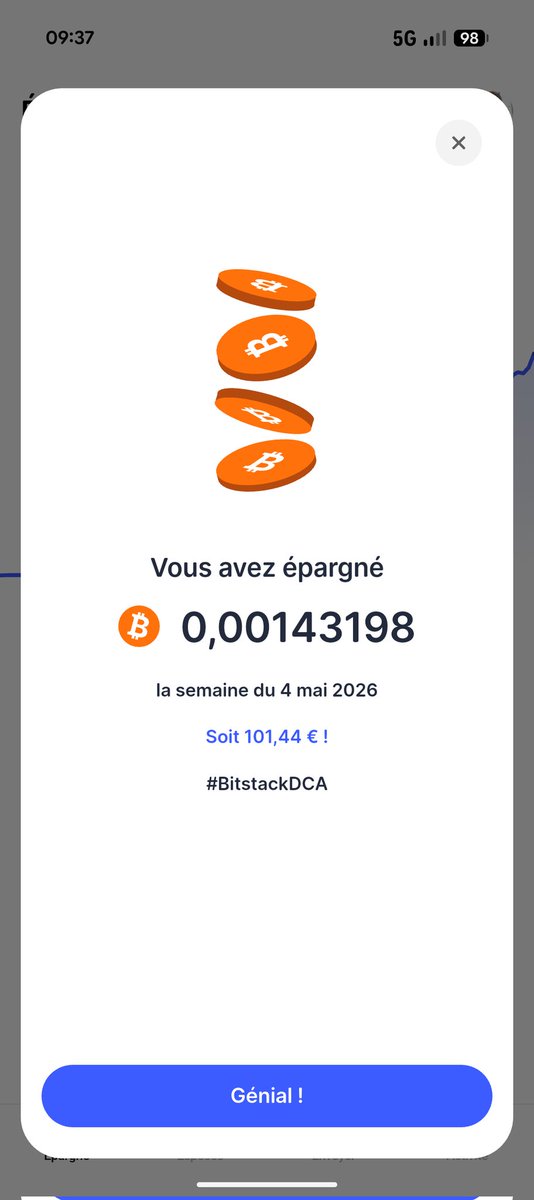 LBANSWER's tweet photo. @bitstack #BitstackDCA bonne semaine ! https://t.co/2DuTMeGEcH