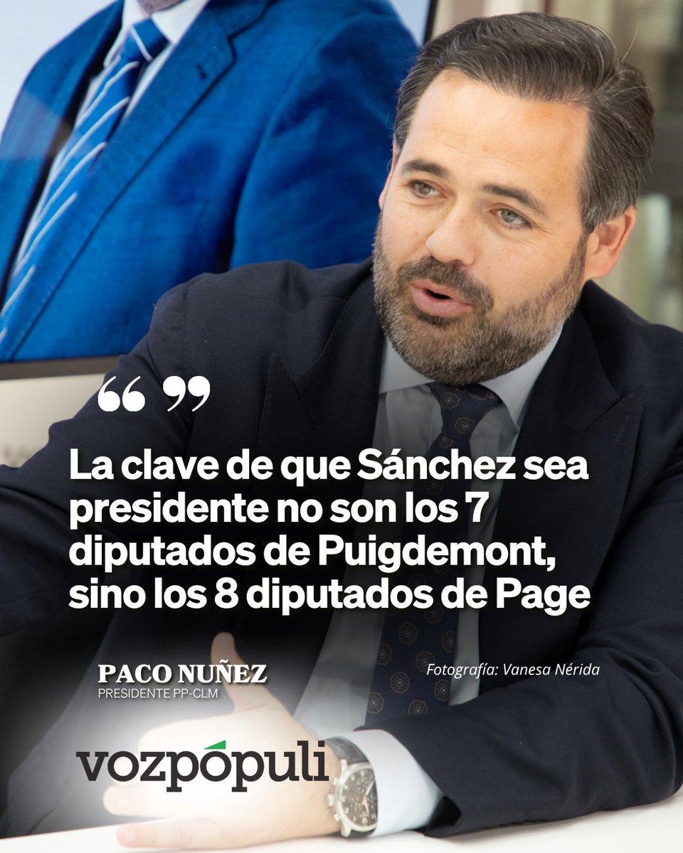 <a href="/garciapage/">Emiliano García-Page</a> es un fraude político: critica a Sánchez, pero luego le sostiene con sus votos. Mientras Castilla-La Mancha sigue esperando menos impuestos, más médicos y mejores infraestructuras, él solo vende titulares.

🗣️<a href="/paconunez_/">Paco Núñez</a> 
🗞️<a href="/voz_populi/">Vozpópuli</a>