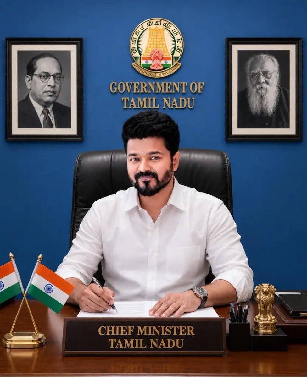 तमिलनाडु के नये cm बनने पर थलापति विजय जी को बहुत बहुत बधाई 🙏 जयभारत जय संविधान जय लोकतंत्र 🙏🙏🩵🩵