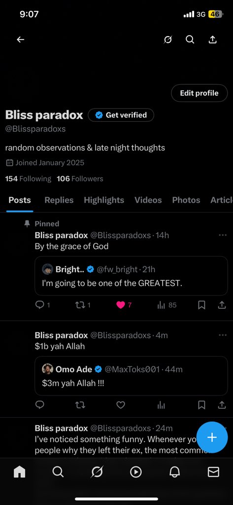 Bliss paradox tweet media